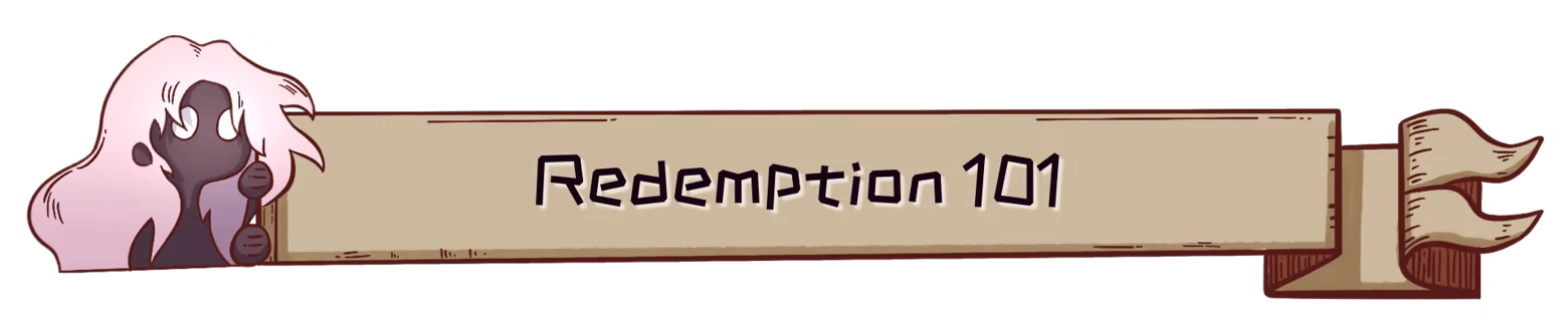 Remnants of Sin: Banner with "Redemption 101" text, features a character with pink hair.