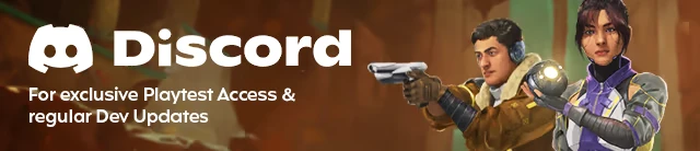 Discord Promo – REPLICORE REPLICORE: Two characters, one with a gun, another holding a glowing sphere. Discord logo and text.