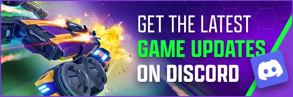 Hover Vehicle Explosion – Rivals Hover League Rivals Hover League: Purple hover vehicle firing, explosion; text promotes Discord updates.