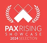 Robots at Midnight: Red background with "PAX RISING SHOWCASE 2024 SELECTION" in white text.