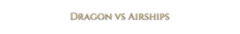 Dragon Airship Battle – Sagas of Lumin Sagas of Lumin: "Dragon vs Airships" text in bold, gold font on a black background.