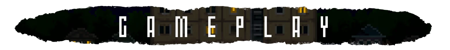 Scarecrow: Pixelated cityscape at night with "GAMEPLAY" text in bold, white letters.
