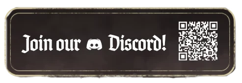 Discord Qr Code – Scriptorium: Master of Manuscripts Scriptorium: Black banner reading “Join our Discord!” with Discord logo and QR code.