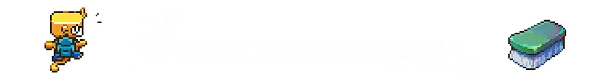 Grime Types Banner – Seaside Wash Seaside Wash: Pixel worker beside white text “DIFFERENT TYPES OF GRIME” and sponge icon.