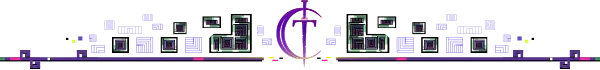 Shadows of Chroma Tower: Purple sword logo with geometric shapes and colorful accents.