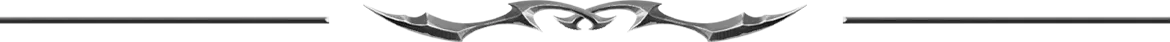 Ornate Divider – Sil and the Fading World Sil and the Fading World: Ornate silver blades form a symmetrical design on a black background.