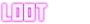 Sinus: The word "LOOT" in bold, glowing pink letters with a blurred effect on a black background.