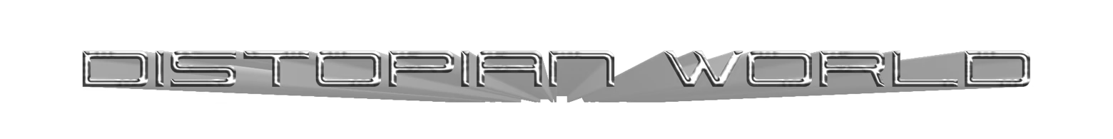 Dystopian World Title – Skelecool: Remnants Skelecool: Metallic 3D text reading “DISTOPIAN WORLD” on a black background.