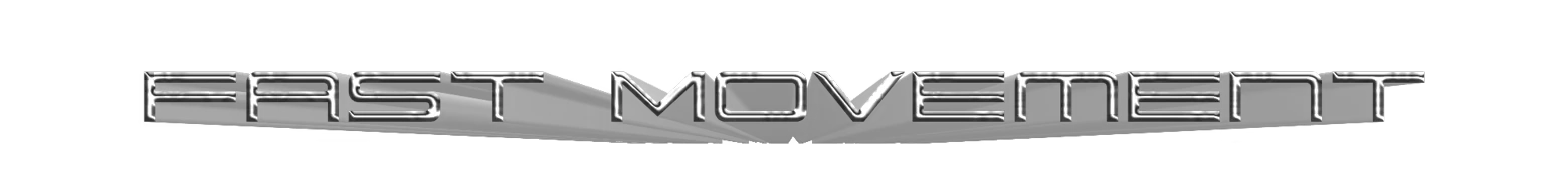 Fast Movement Logo – Skelecool: Remnants Skelecool: Chrome 3D text reading “FAST MOVEMENT” on a black background.