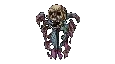 Sketchy Fables: Pixel art blond child in purple coat, arms raised, on black background.
