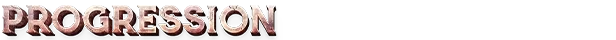 Skull Horde: The word "PROGRESSION" in bold, metallic letters on a black background.