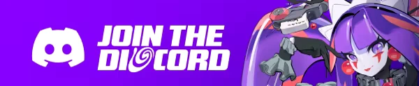 Join Discord Banner – SLiMECORE SLiMECORE: Purple banner with Discord logo, bold JOIN THE DISCORD text, anime girl on right.