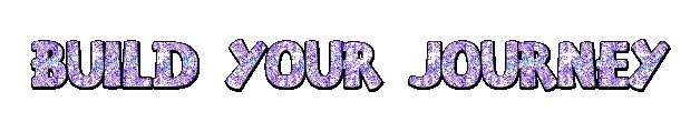 Something Meaningful: Large purple speckled text reading “BUILD YOUR JOURNEY” on black background.