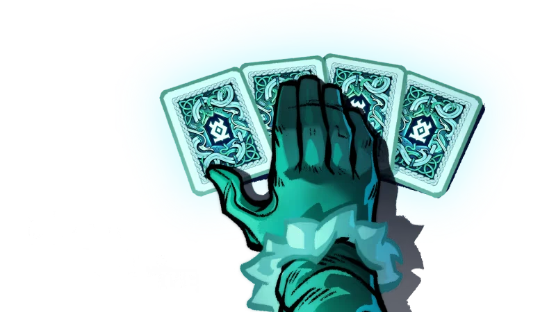 Sons of Odin |: A gloved hand hovers over four ornate cards, with "GAME CRAFTERS COLLECTIVE" text.