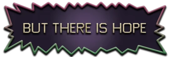 Soul Injector Commando: Jagged purple banner with bold text “BUT THERE IS HOPE”.