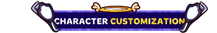 Character Customization Banner – SpiritVale SpiritVale: Banner reading CHARACTER CUSTOMIZATION with spoons and a winged halo icon.