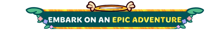Epic Adventure Banner – SpiritVale SpiritVale: Banner with text “EMBARK ON AN EPIC ADVENTURE” and winged halo icon.