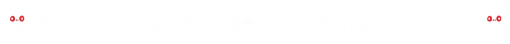 Gameplay Key Features – Spooky Ride Spooky Ride: White text “GAMEPLAY & KEY FEATURES” with skull icons on black.