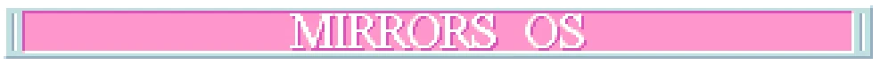 SPRKLS.exe: Pink pixel art banner with "MIRRORS OS" in white, retro computer style.