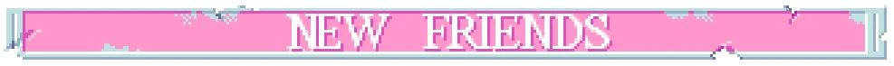 SPRKLS.exe: A pink pixelated banner with the text "NEW FRIENDS" in white, surrounded by glitches.