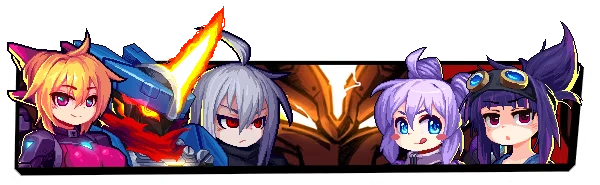 Character Portraits – Super Alloy Crush Super Alloy Crush: Five anime-style characters with vibrant hair and expressions in a lineup.