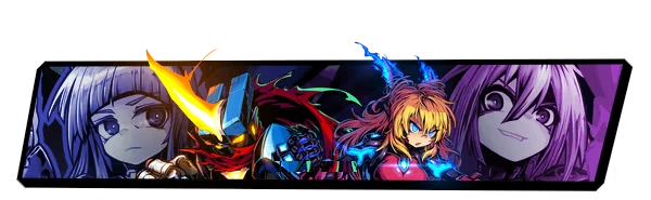 Heroes Faceoff – Super Alloy Crush Super Alloy Crush: Four characters with intense expressions, vibrant colors, and dynamic poses.