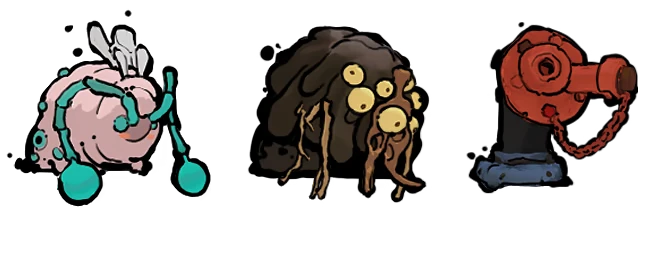 Enemy Selection Screen – Swing Swamp Swing Swamp: Three enemy icons labeled MOMAPHID, OLD JACK, and ST VALVE.