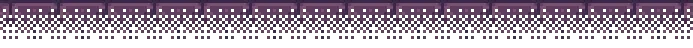 SYNTAXIA: Purple pixelated pattern with repeating rectangular shapes and small black squares.