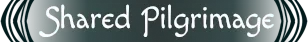 Shared Pilgrimage – The Edge of Water The Edge of Water: White stylized text reading “Shared Pilgrimage” on dark teal background.