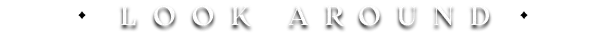 The Floor Above: "LOOK AROUND" in bold white serif font on a black background with diamond symbols.