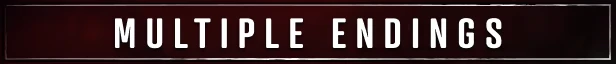 The Floor Above: "MULTIPLE ENDINGS" in bold white text on a dark red background.