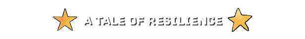 The Merlies: Banner with two gold stars and white text “A TALE OF RESILIENCE”.