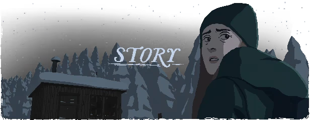 The Tragedy at Deer Creek: A woman in a beanie looks back, with "STORY" text over snowy trees.