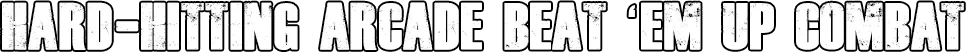 The Walking Dead: White distressed text reads HARD-HITTING ARCADE BEAT 'EM UP COMBAT.