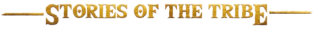 The Way of Wrath: "STORIES OF THE TRIBE" in bold, textured gold letters with decorative lines.