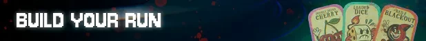 The Zibbo Show: Pixel text “BUILD YOUR RUN” with three colorful card icons on right.