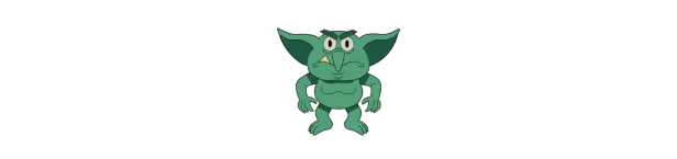Goblin Character – Tiny Crypts Tiny Crypts: A green goblin with large ears and wide eyes stands against a black background.