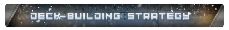 Tower Petroleum: "Deck-Building Strategy" text in bold, futuristic font on a snowy background.