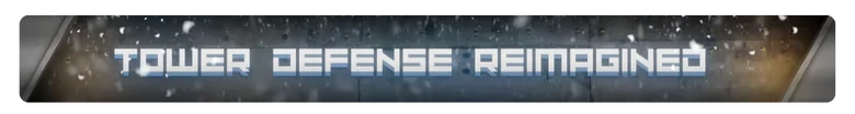Tower Petroleum: "Tower Defense Reimagined" text in bold, futuristic font with a snowy backdrop.