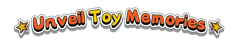 Toy Smash Kaboom!: "Unveil Toy Memories" in bold, playful font with star accents on each side.