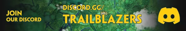Discord Invite – Trailblazers: Into the March Trailblazers: "Join Our Discord" text over a lush green map background with a Discord logo.