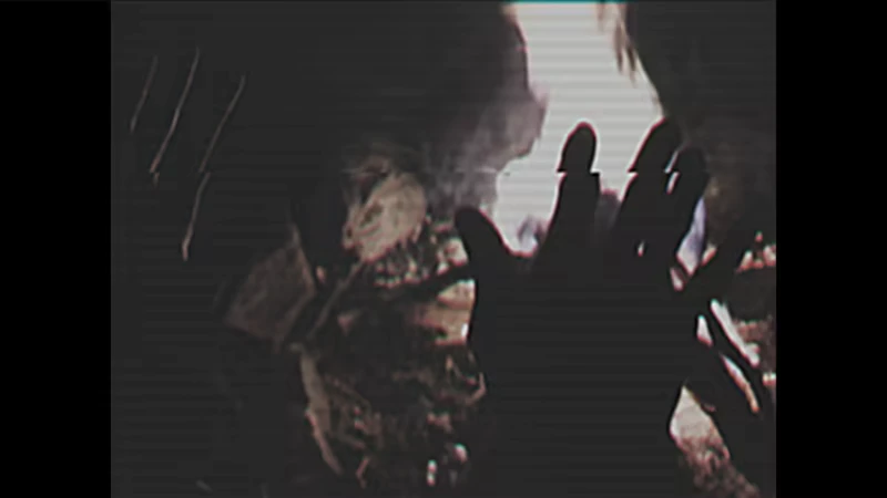 Trivia Murder Party 3: Silhouetted hands near a campfire, with a dark, eerie atmosphere.