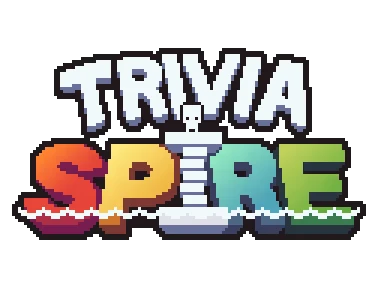 TriviaSpire: Pixel logo reading TRIVIA SPIRE, colorful letters and a tower icon.