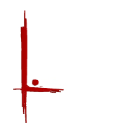 T.W.I.R.L.: Red cross over white, hand-drawn letters spelling “T.W.I.R.L.” on black background.