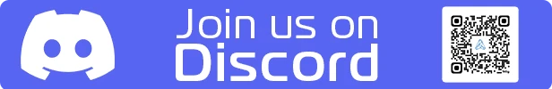 Urban Jungle: Blue "Join us on Discord" button with white text and a QR code on the right.