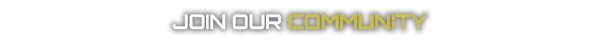 Vector Strike: Bold text reads "JOIN OUR COMMUNITY" in white and yellow on a black background.