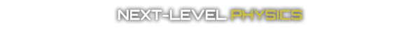 Vector Strike: "NEXT-LEVEL PHYSICS" in bold white and yellow text on a black background.