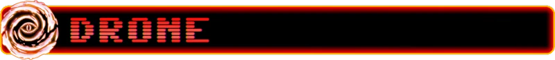 Void Stalkers: Red text "DRONE" with a swirling eye symbol on a glowing red and yellow bar.