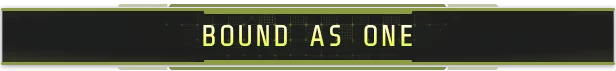 Bound as One – Voidling Bound Voidling Bound: "Bound As One" text in bold, futuristic font on a dark, green-accented banner.