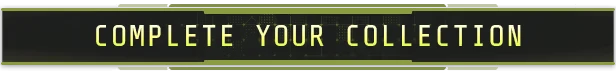 Complete Your Collection – Voidling Bound Voidling Bound: Neon green text reads "COMPLETE YOUR COLLECTION" on a dark, futuristic banner.
